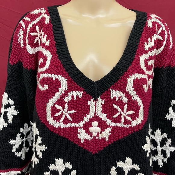 Vintage 90’s Venezia Hand Knit Baggy Oversized Pullover Sweater size 18/20 - Picture 5 of 6